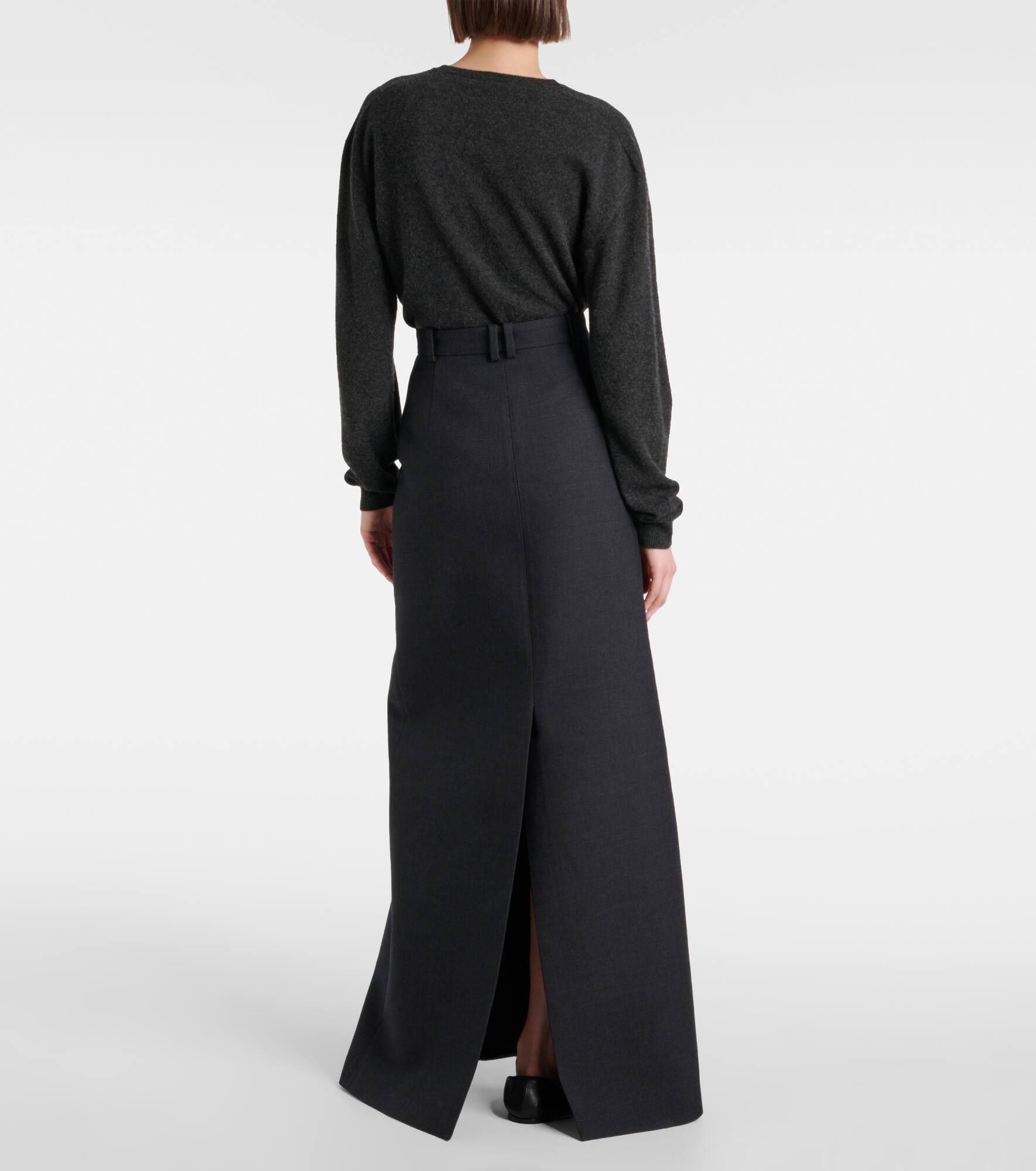 Roux wool and silk maxi skirt - 3