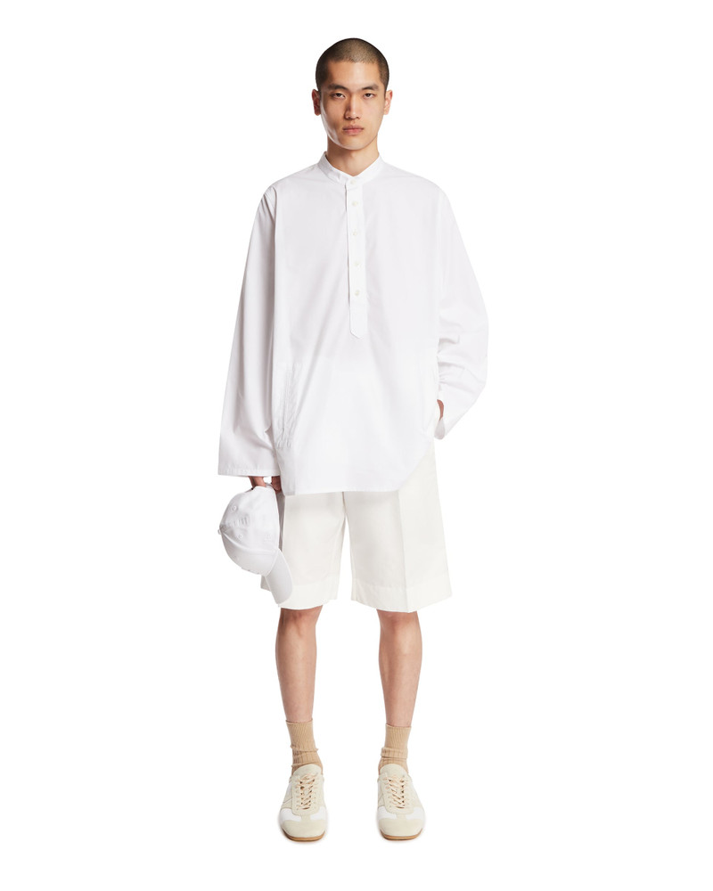 Bottega Veneta White Cotton Bermuda Shorts outlook