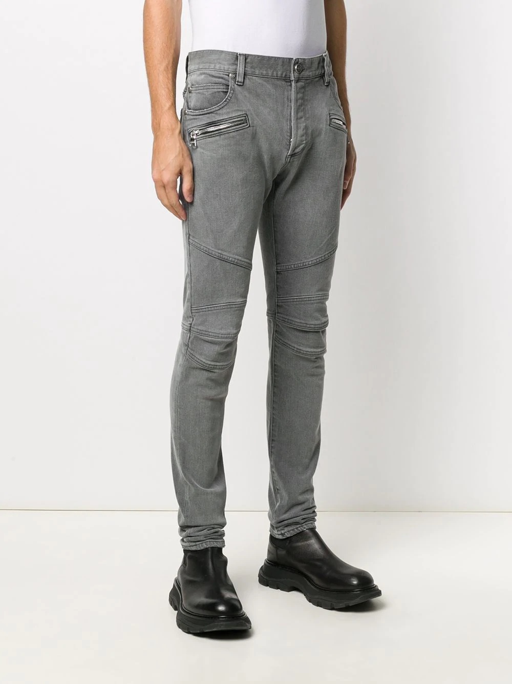 skinny panelled jeans - 3