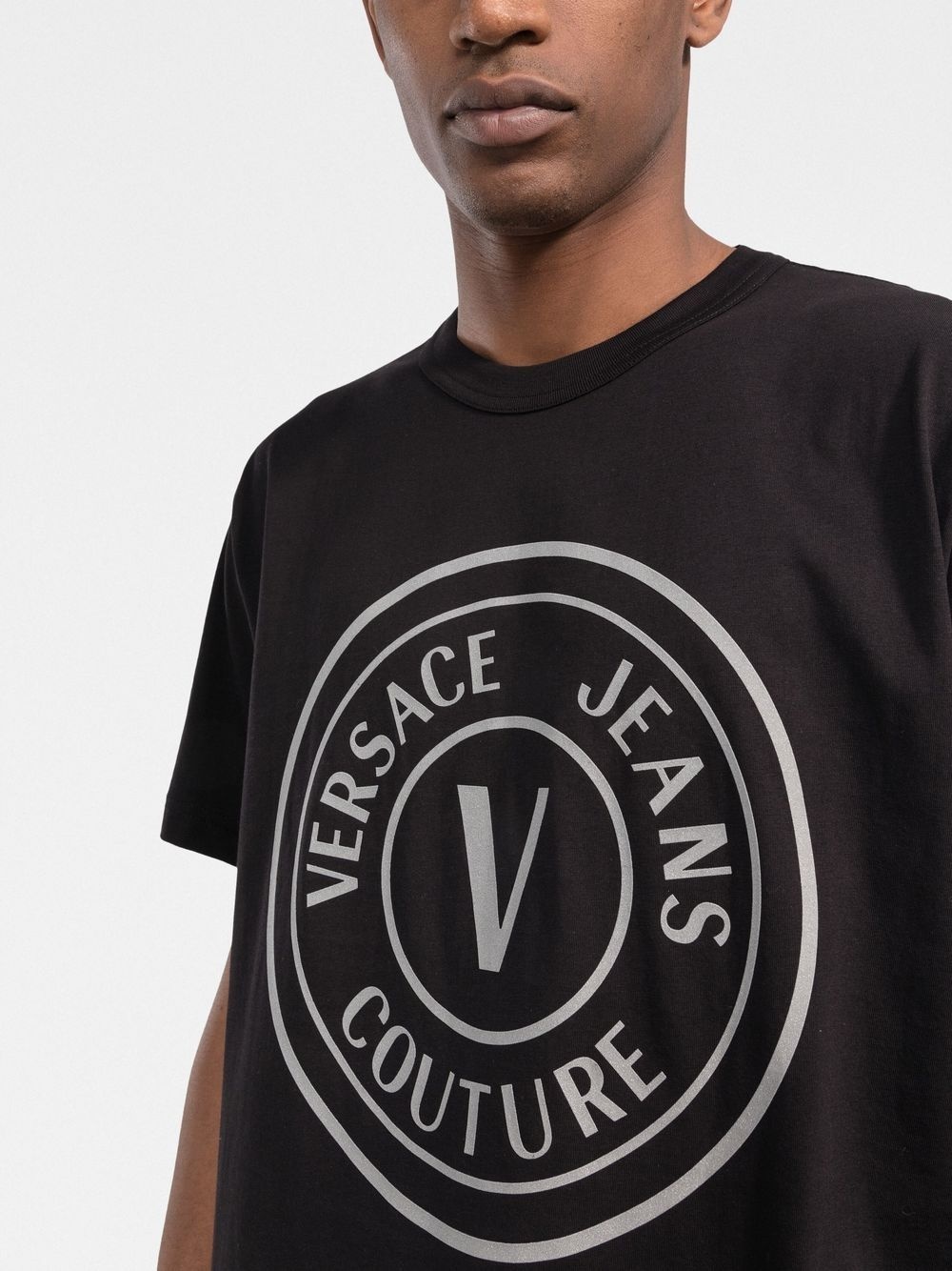 V Emblem cotton T-shirt - 5