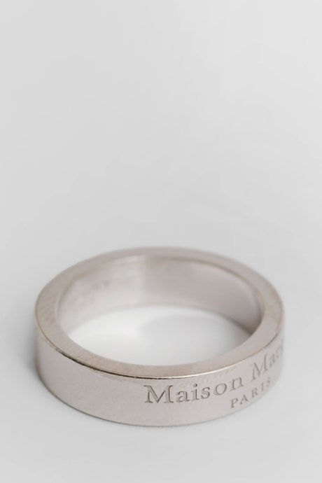 Maison margiela men's silver logo ring - 4