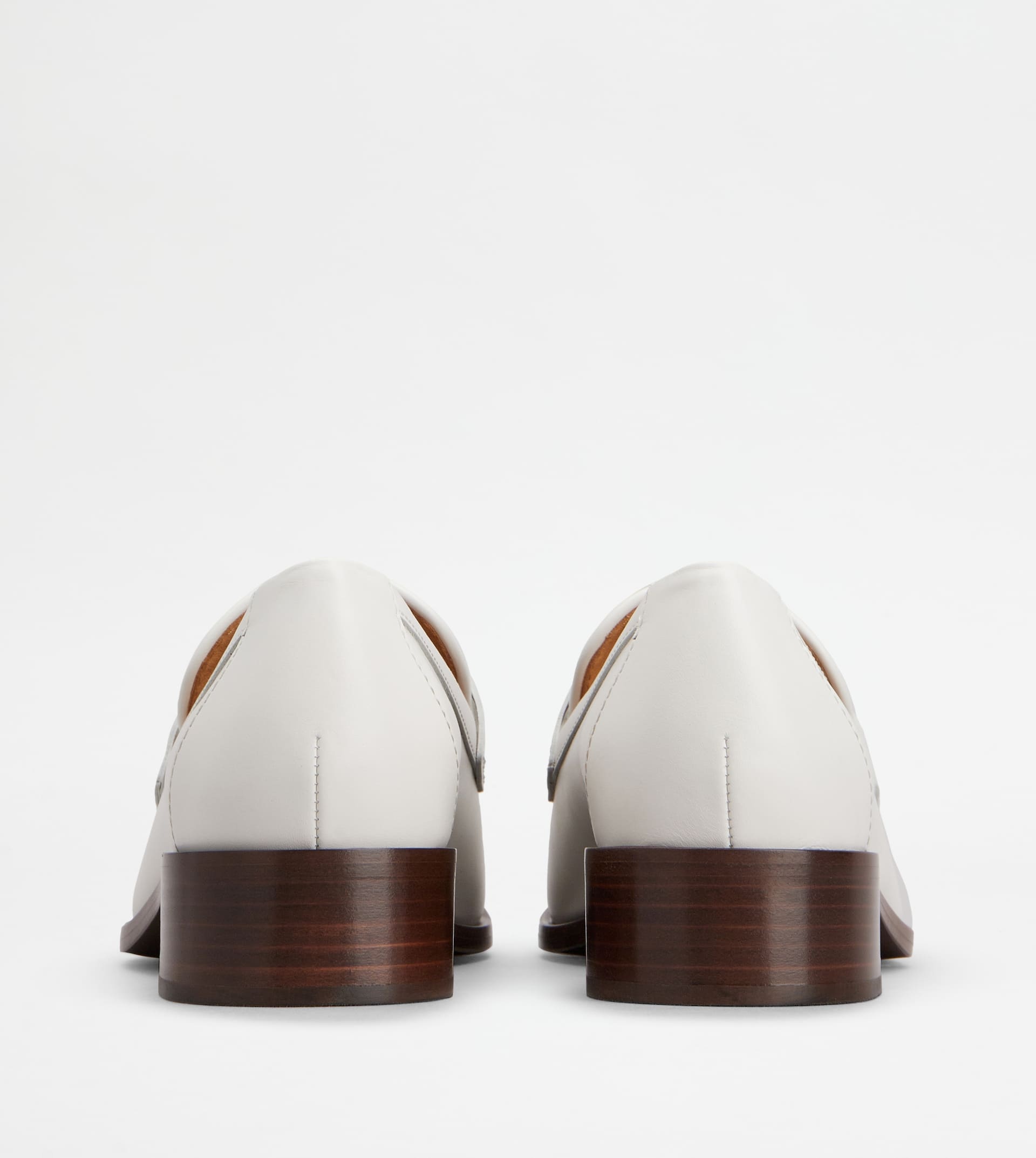 LOAFERS IN LEATHER - WHITE - 3