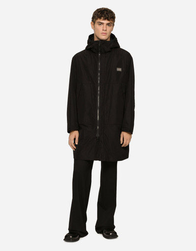 Dolce & Gabbana Nylon parka with hood and branded tag outlook