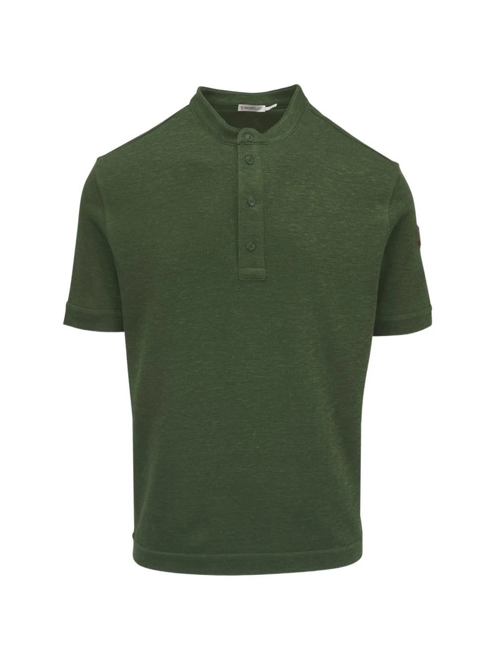 buttoned linen polo shirt - 1