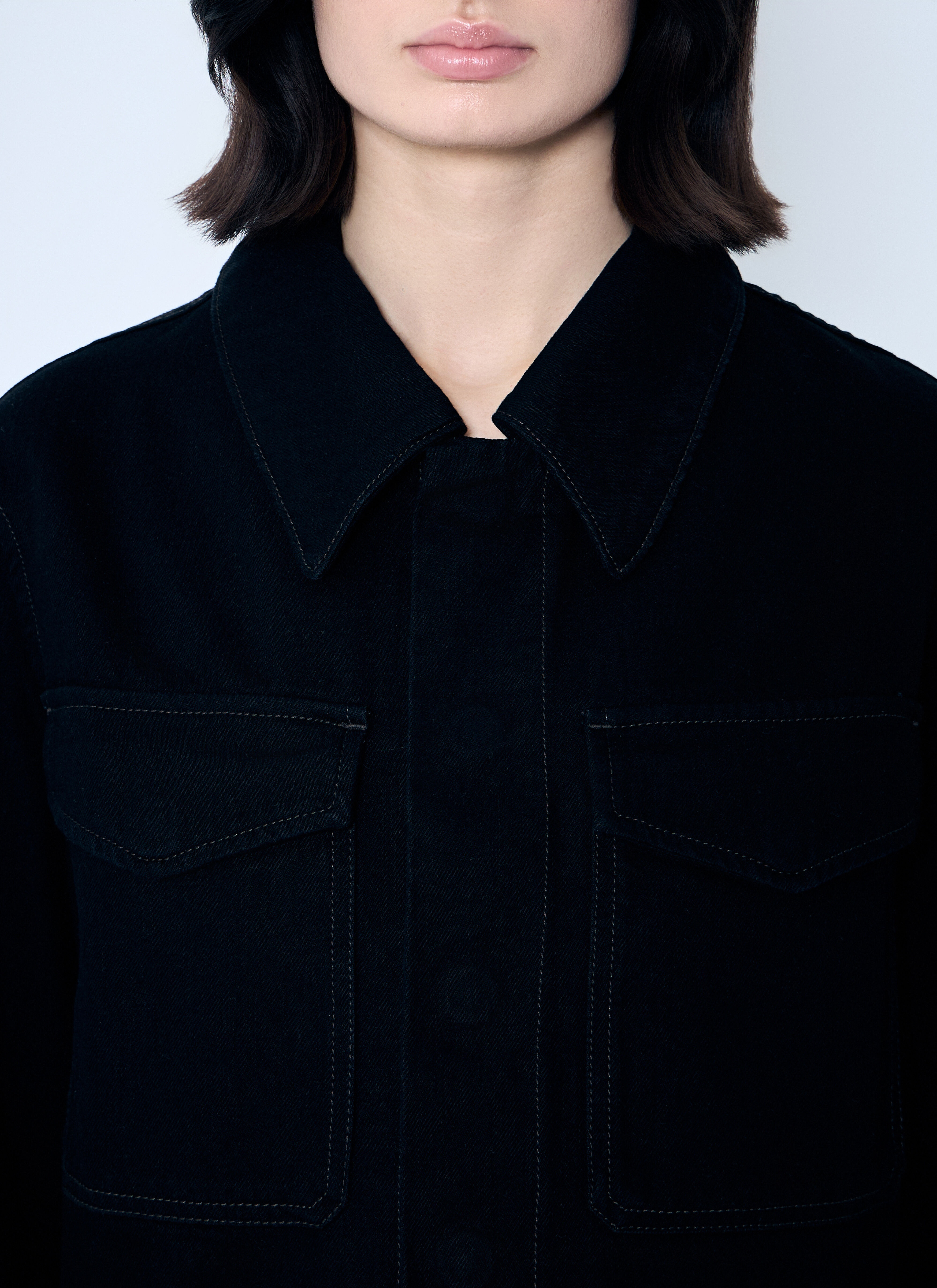 Cropped Denim Jacket - 5