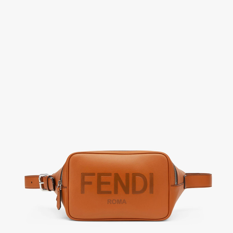 Brown leather belt bag 1