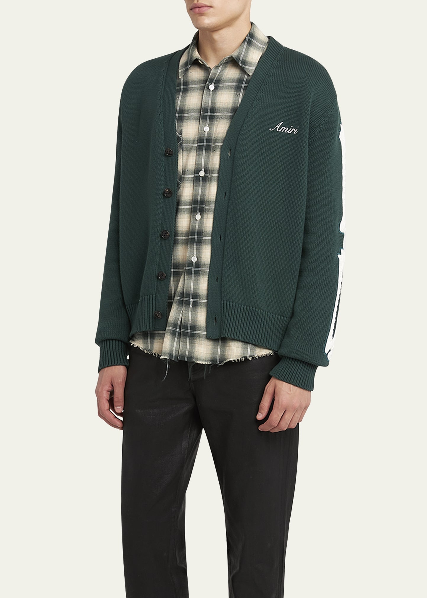 Men's Bone Applique Cardigan - 4