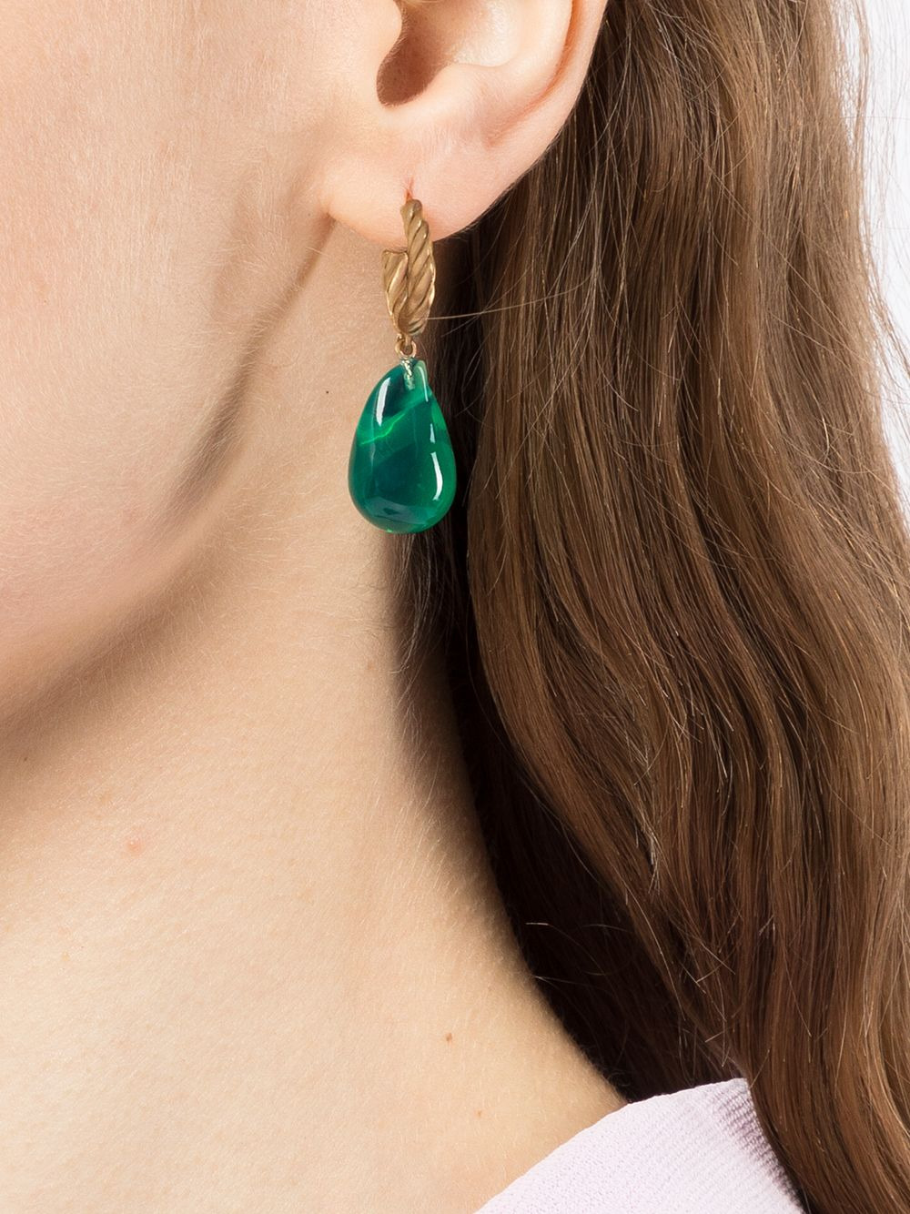 gem-embellished hoop earrings - 2