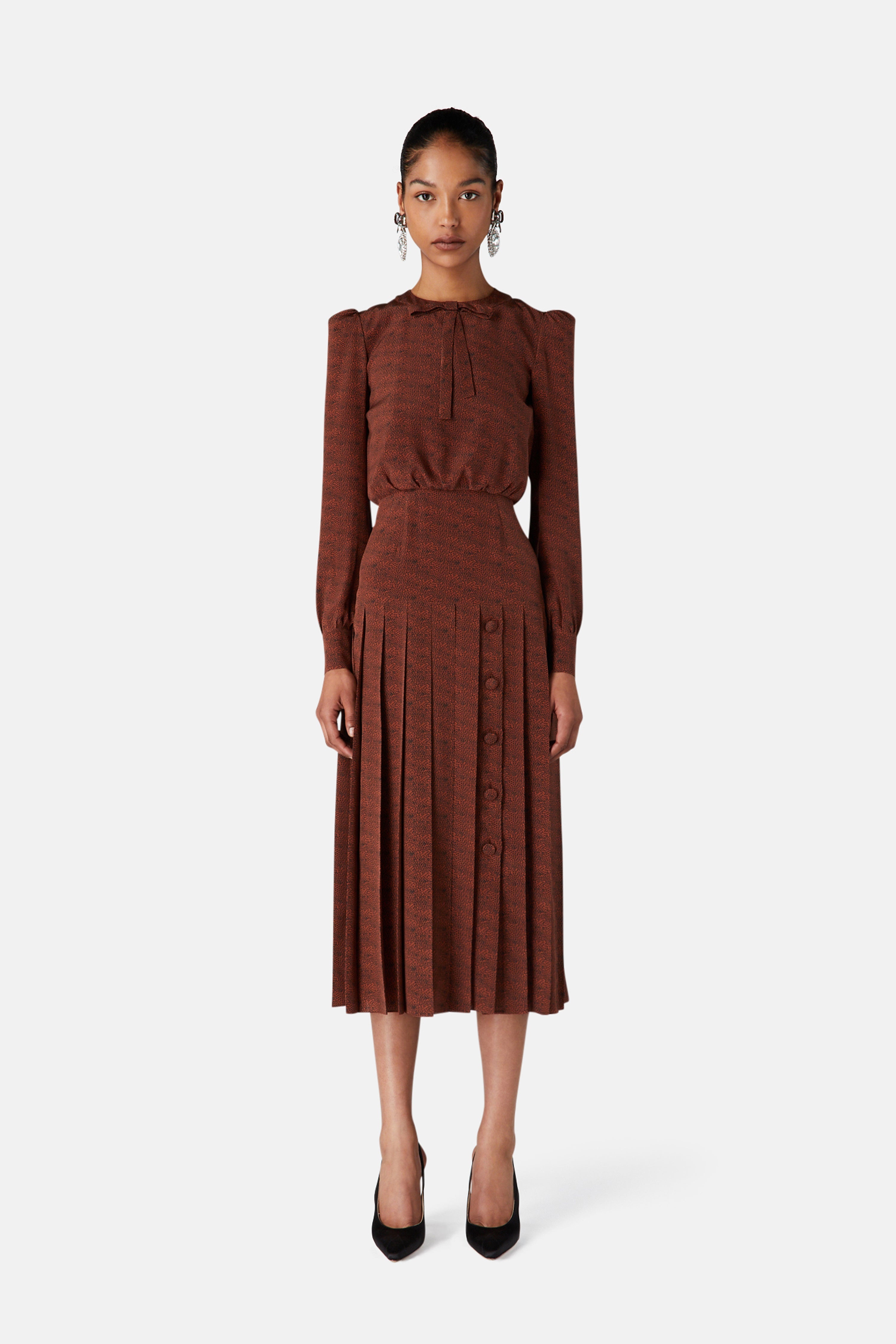 SMALL LEOPARD PRINT PLEATED DRESS - 3