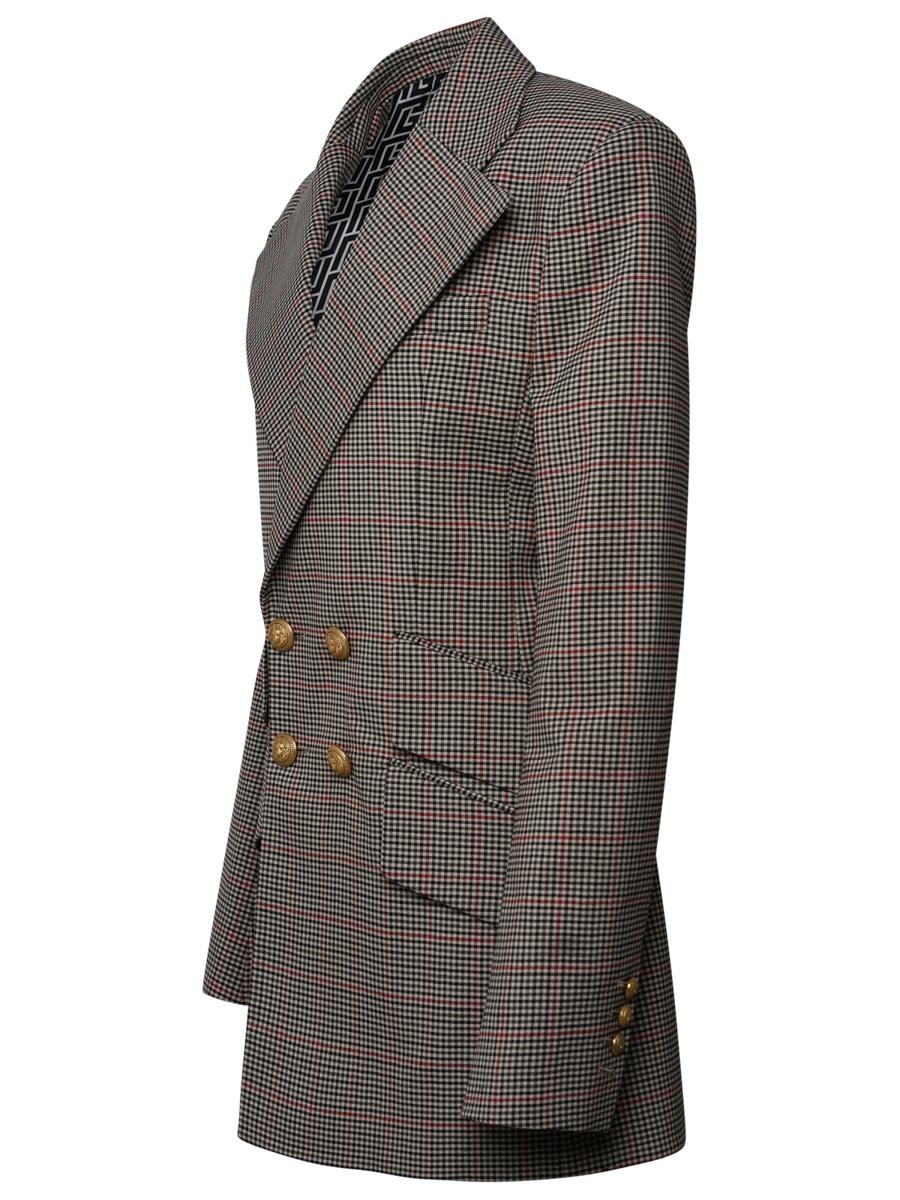 BALMAIN TWO-TONE WOOL BLEND BLAZER - 2