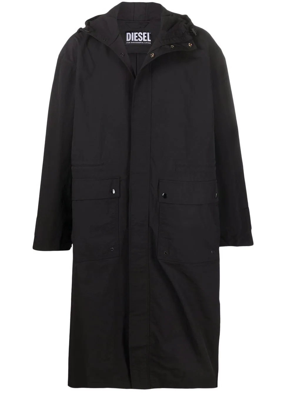 mid-length military coat - 1