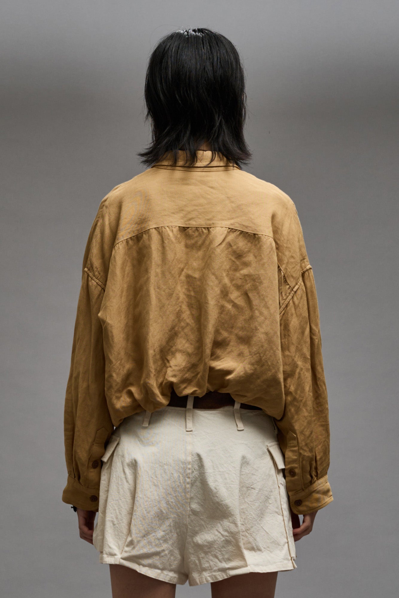 CROSSOVER UTILITY BUBBLE SHIRT - KHAKI - 3