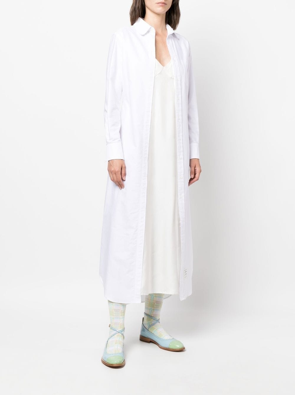 tab-detail shirt dress - 3