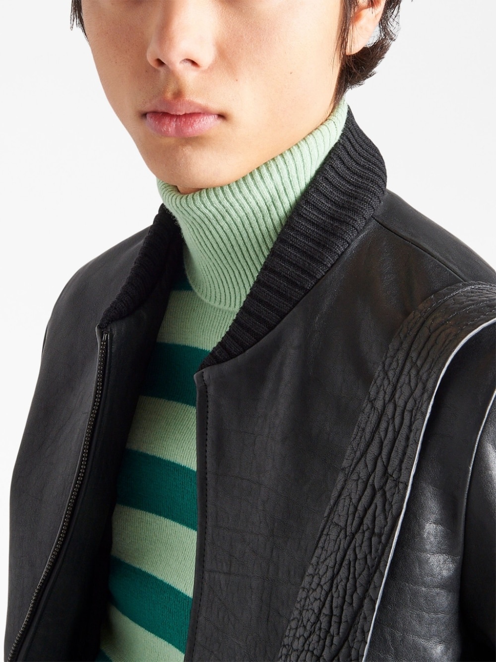 leather bomber jacket - 4