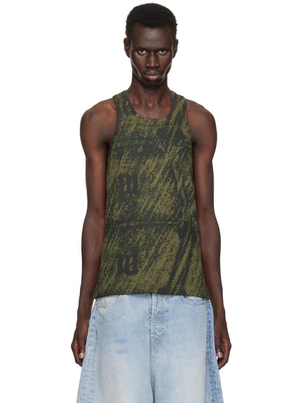 Khaki Trapezoid Tank Top - 1