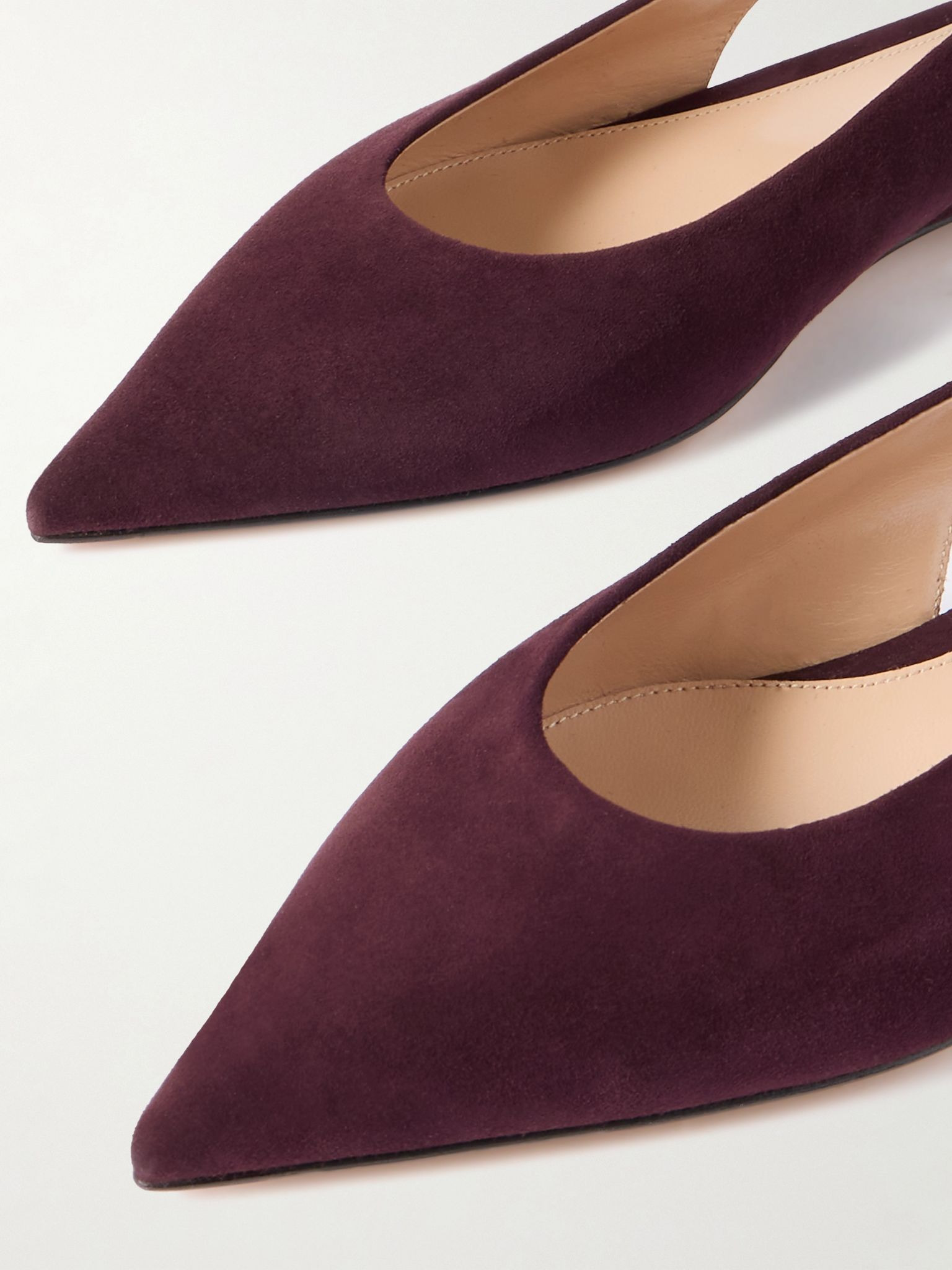 Robbie suede slingback flats Dark brown - 4