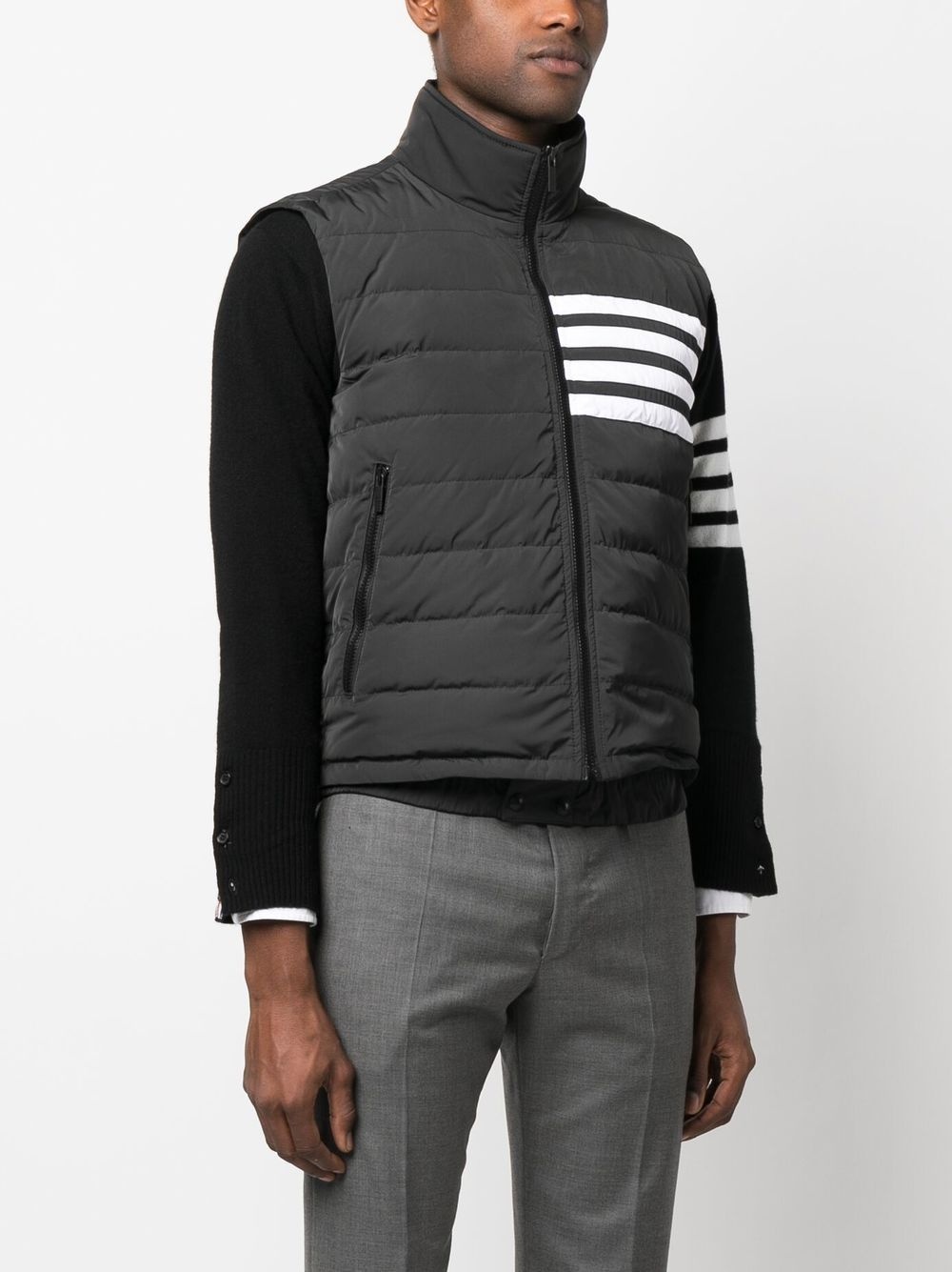 stripe-detail padded gilet - 3