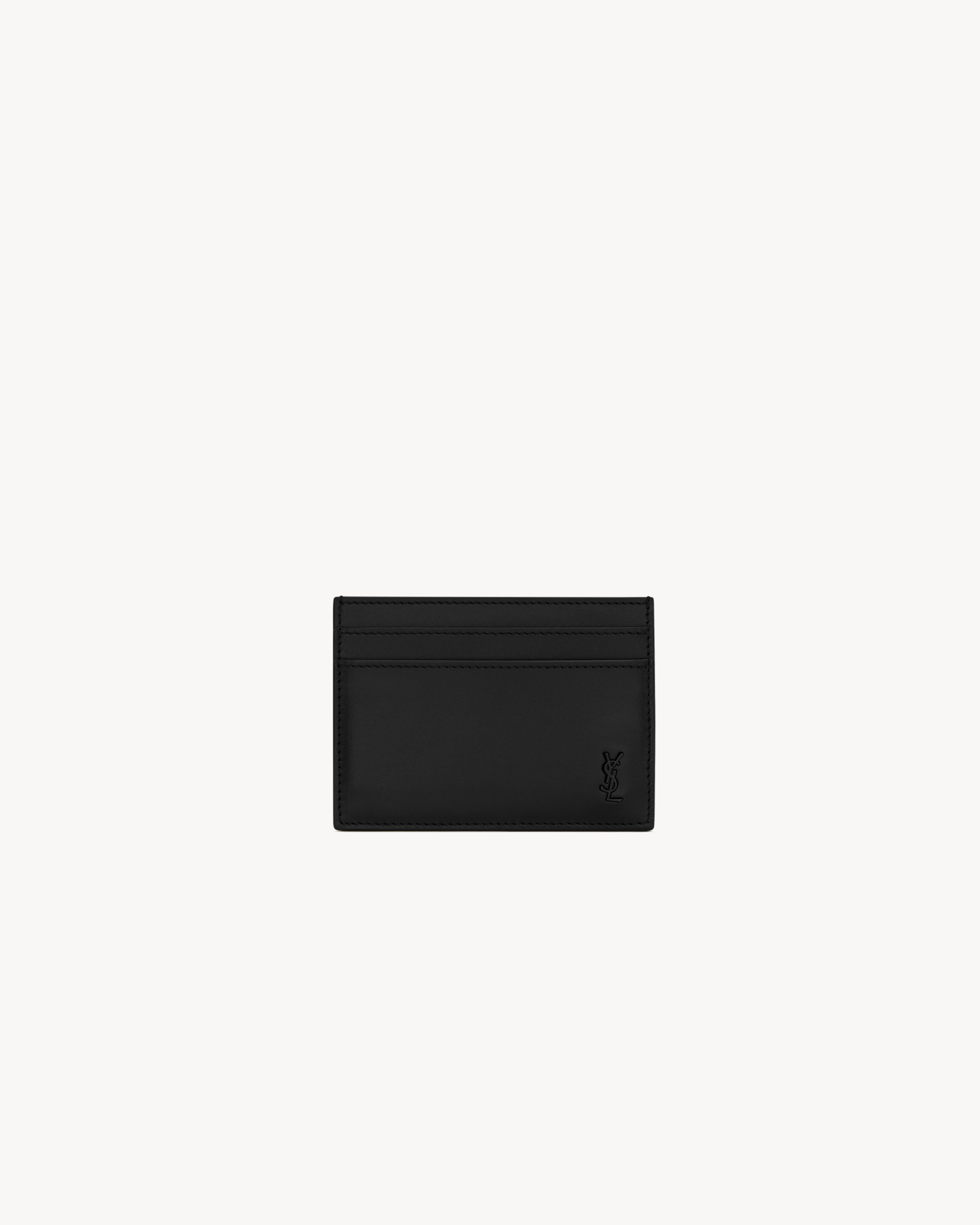 TINY CASSANDRE CARD CASE IN MATTE LEATHER - 1