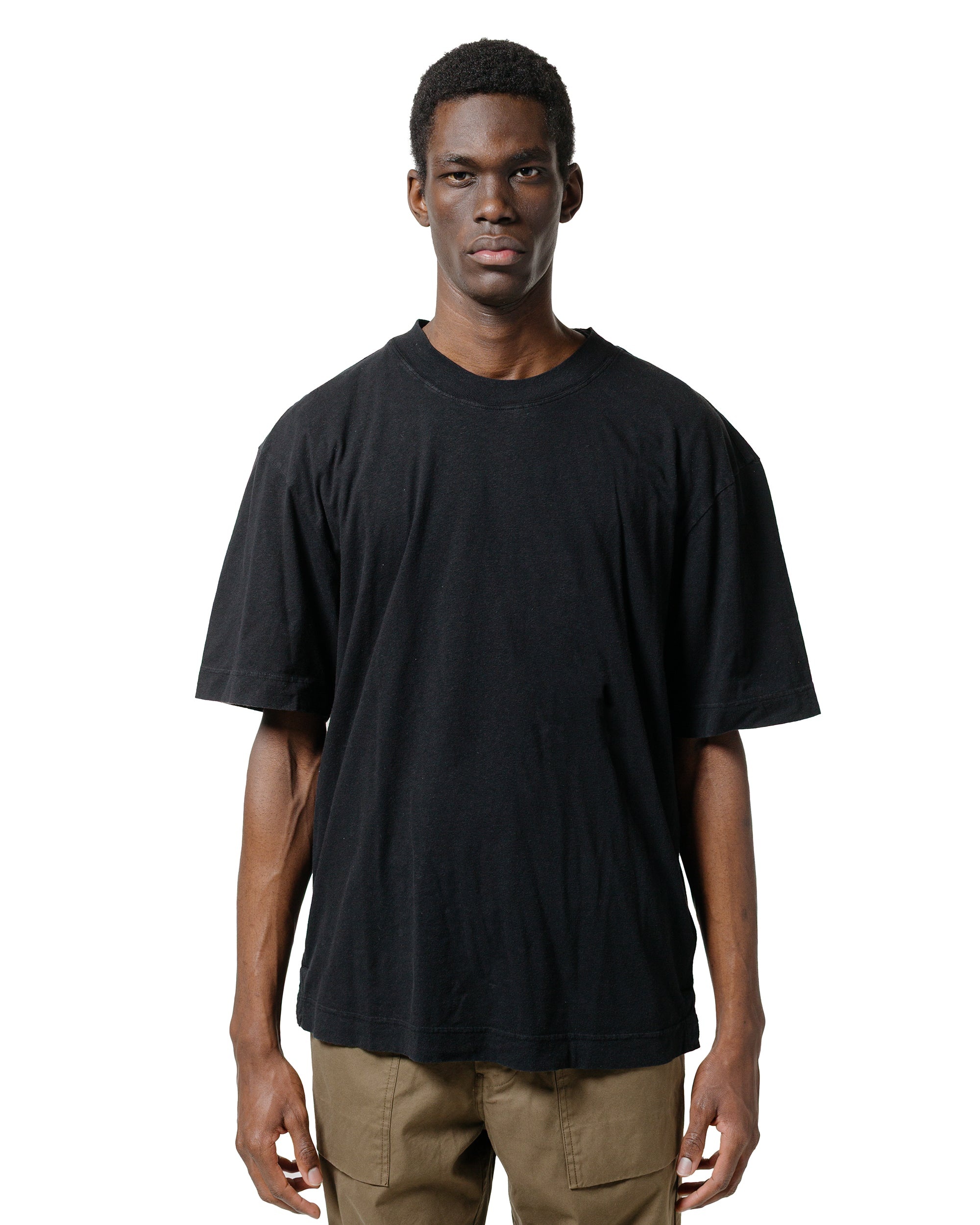 MHL Simple T-Shirt Organic Cotton Linen Jersey Black - 2