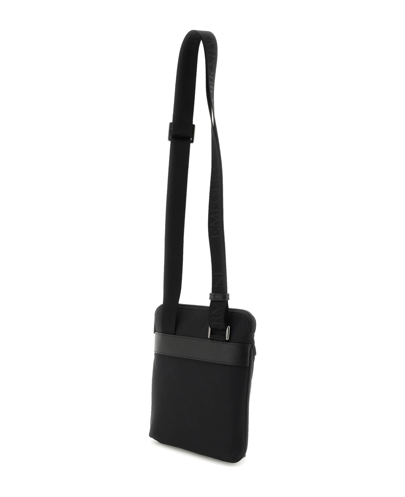 Black Nylon Crossbody Bag - 2