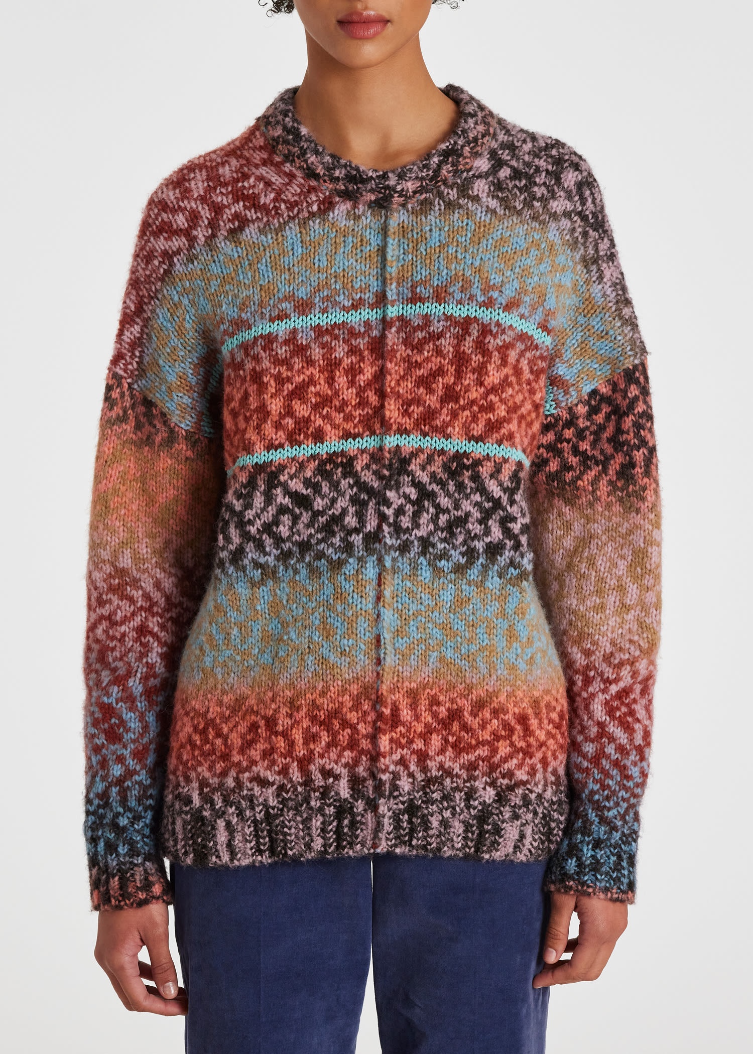 Ombre Stripe Knitted Sweater - 3