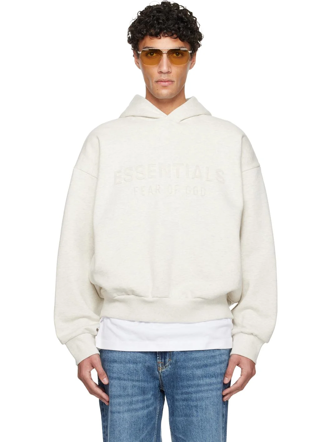 Off-White Holiday Embossed 'Essentials' Classic Hoodie - 1