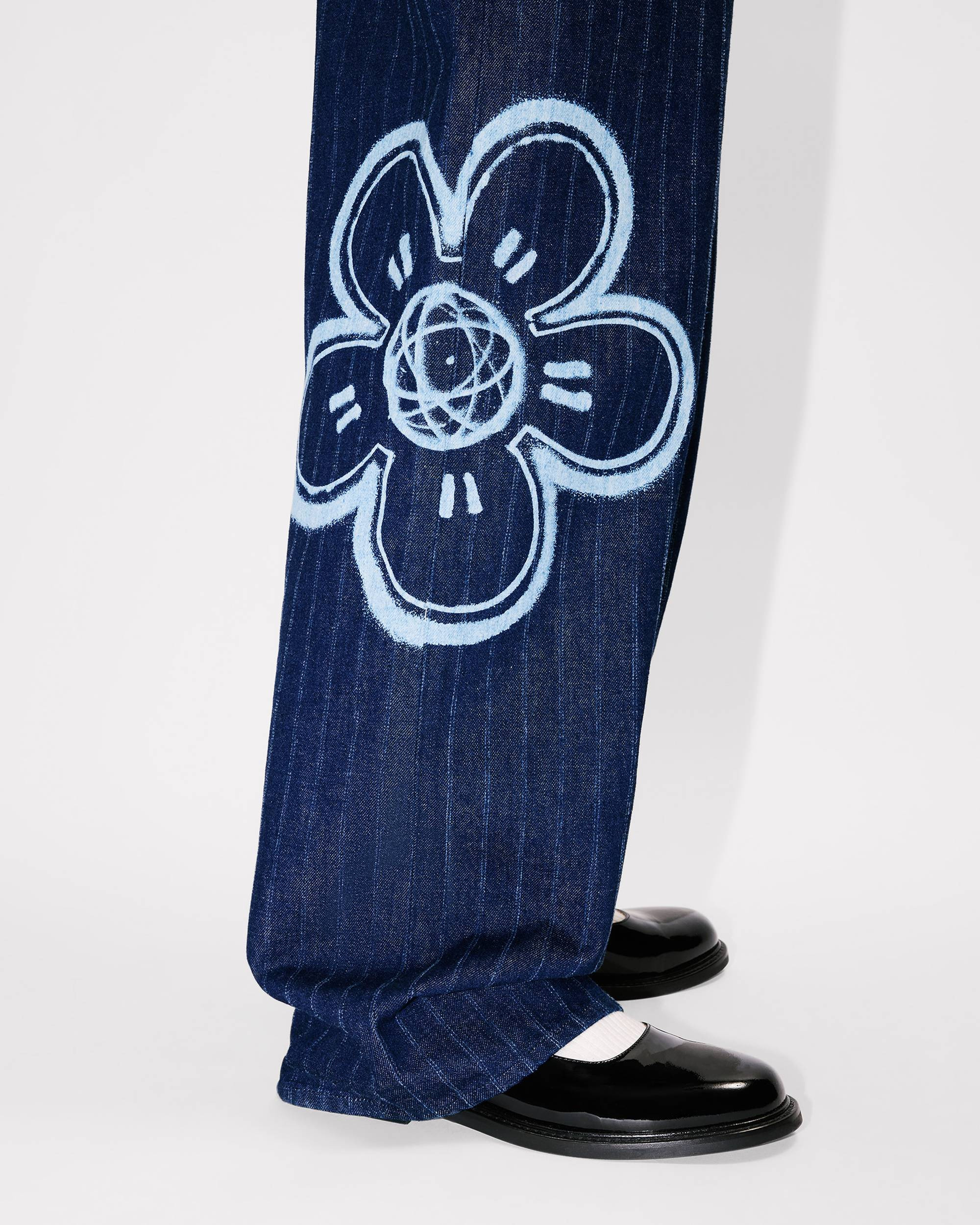 'Kenzo x Futura 2000' turn up wide fit jeans in Japanese denim - 9