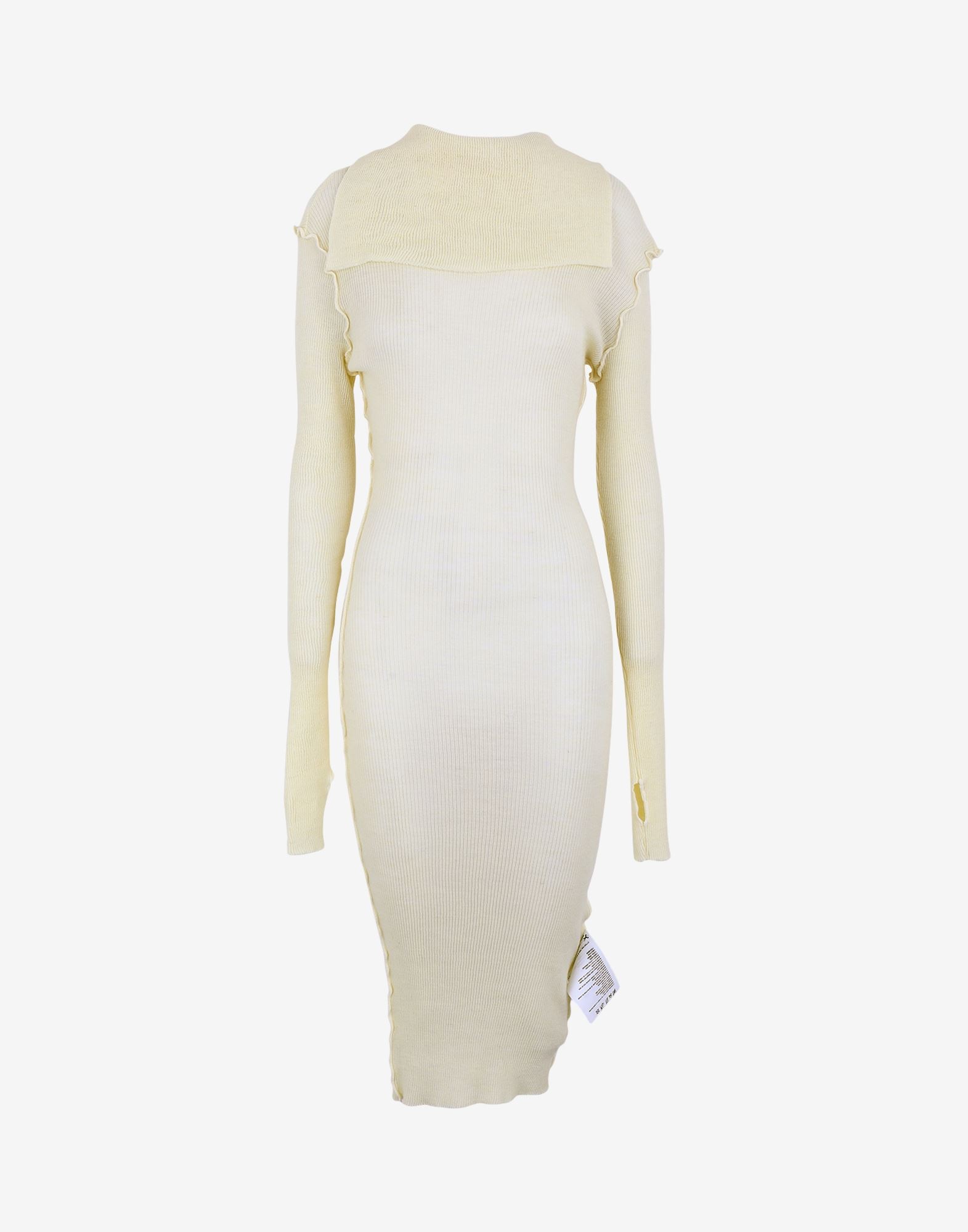 Ribbed polo-neck dress - 1