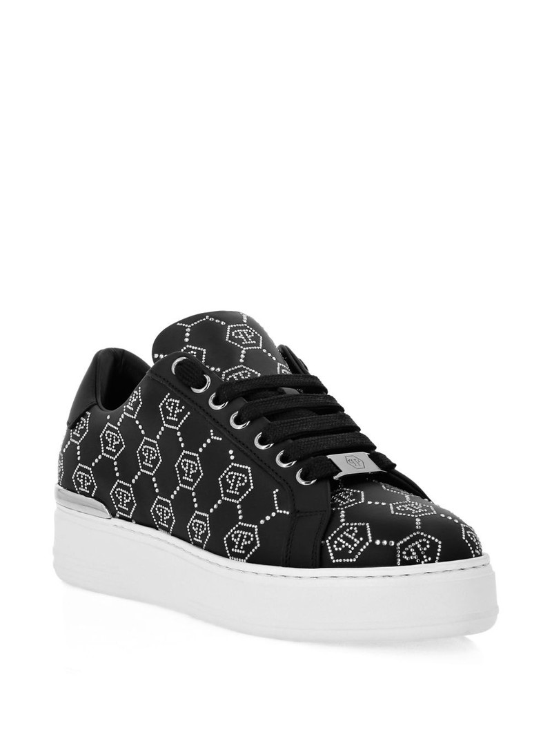 PHILIPP PLEIN monogram-studded sneakers outlook