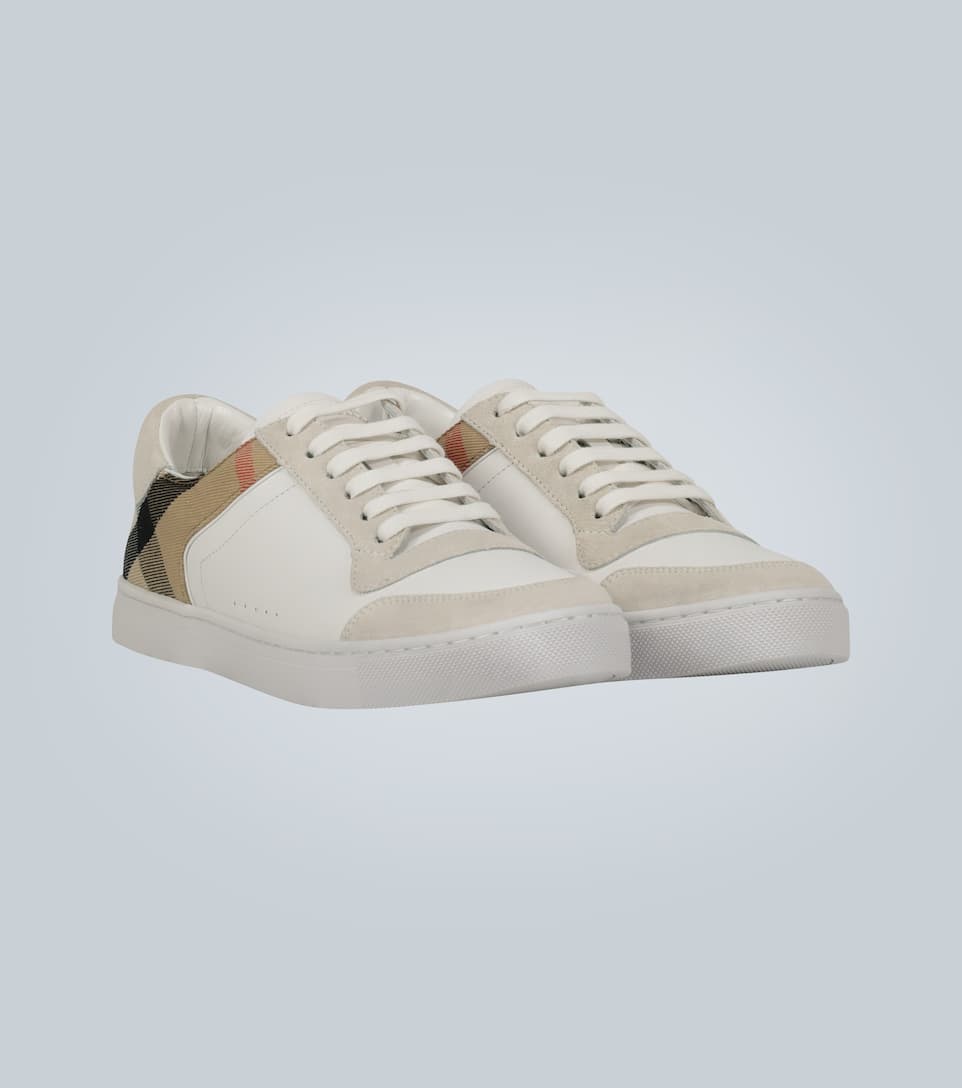 Reeth checked leather sneakers - 5