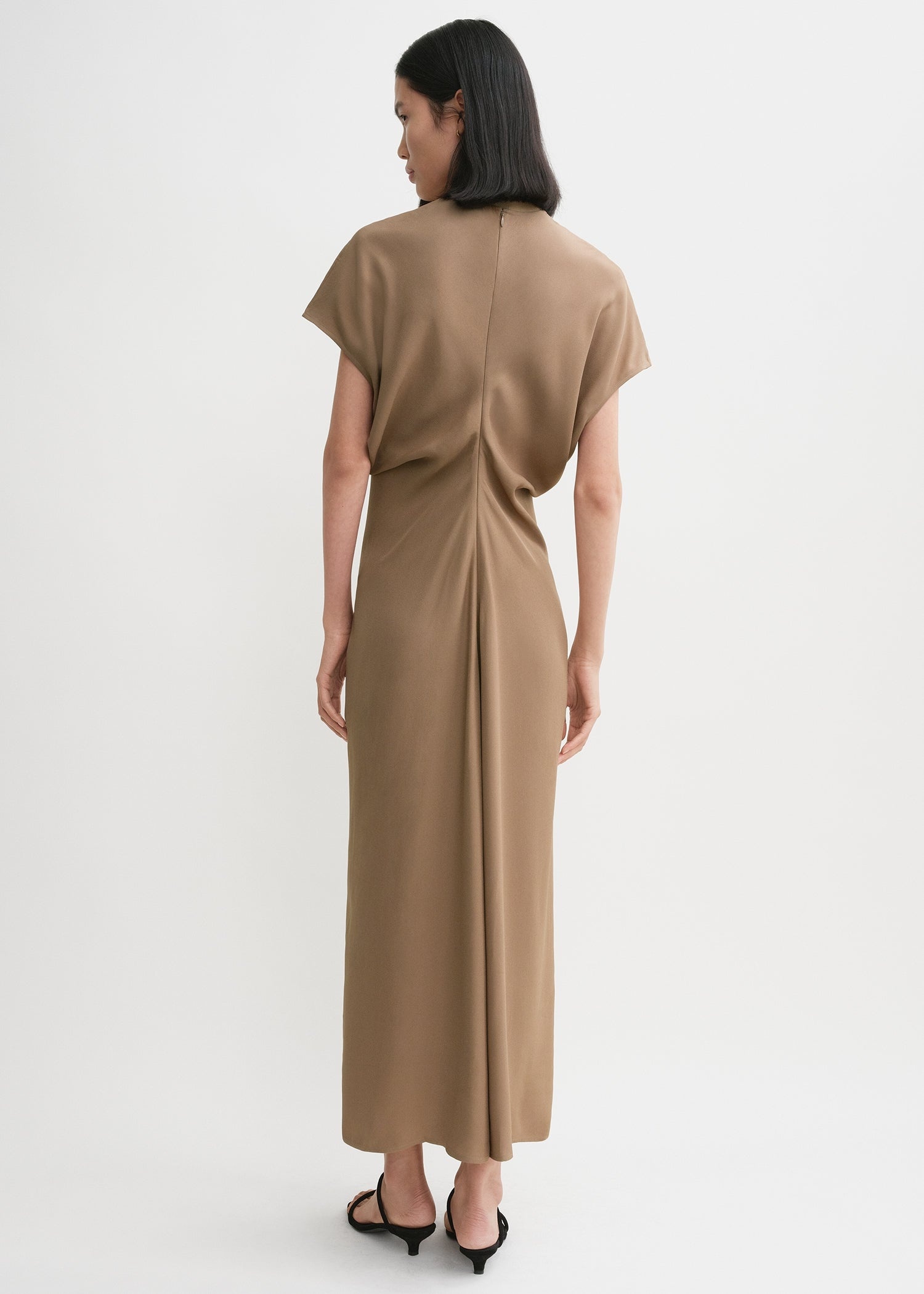 Slouch waist dress camel - 4