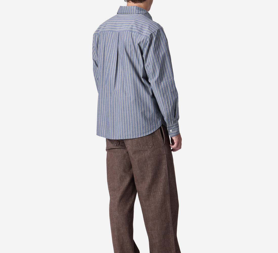 Commuter Shirt - Navy/Coyote Stripe - 3