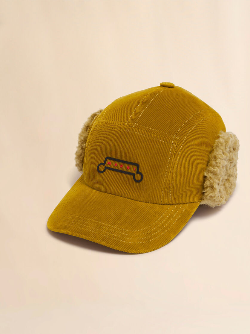CAMEL CORDUROY AVIATOR BASEBALL CAP - 4