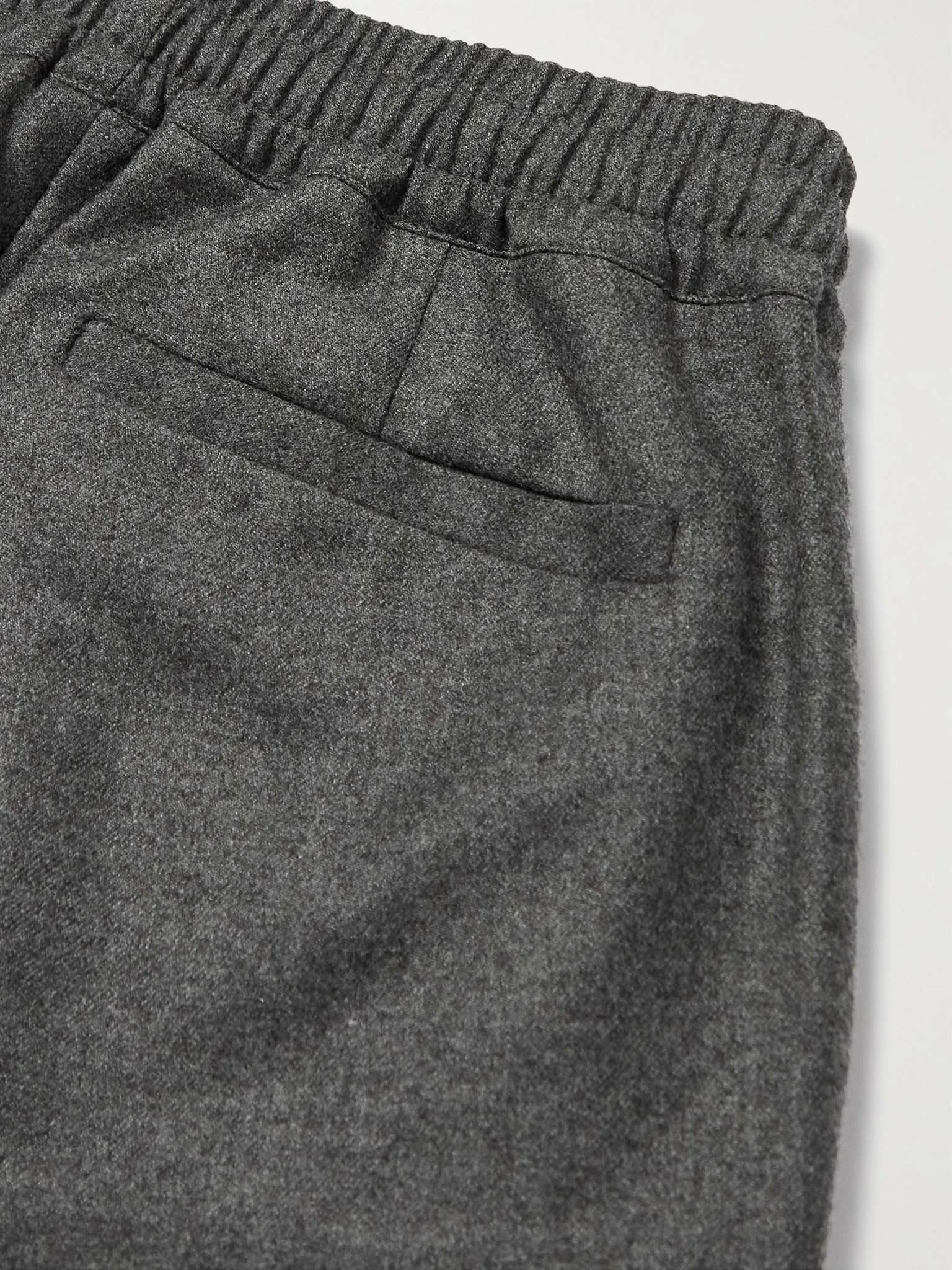 Tapered Pleated Virgin Wool and Cashmere-Blend Flannel Trousers - 5