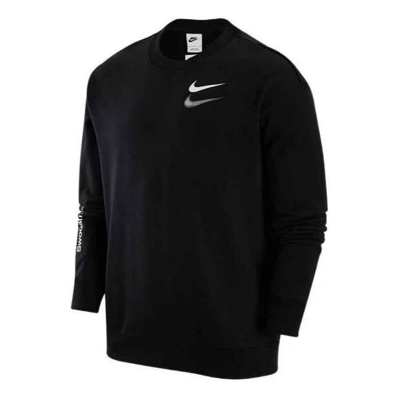 Nike swoosh shadow printed sweatshirt 'Black' FB1911-010 - 1