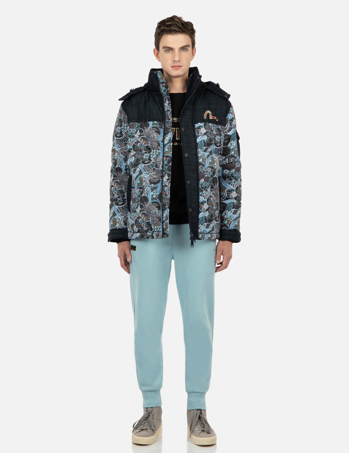 JAPANESE PATTERN DAICOCK PRINT SWEATPANTS - 6
