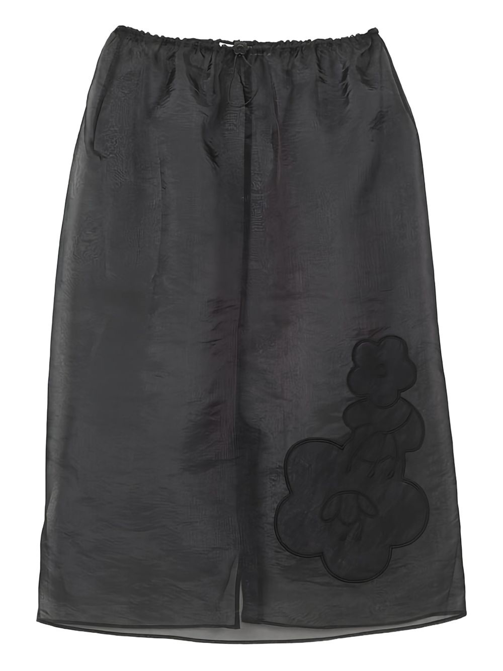 Bambi floral-embroidered midi skirt - 1