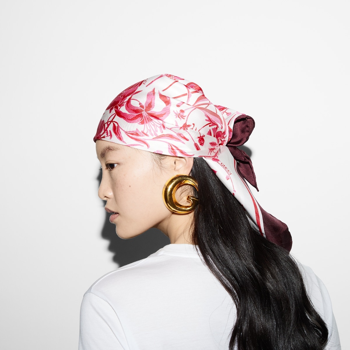 GUCCI Floral print silk scarf | gucci | REVERSIBLE