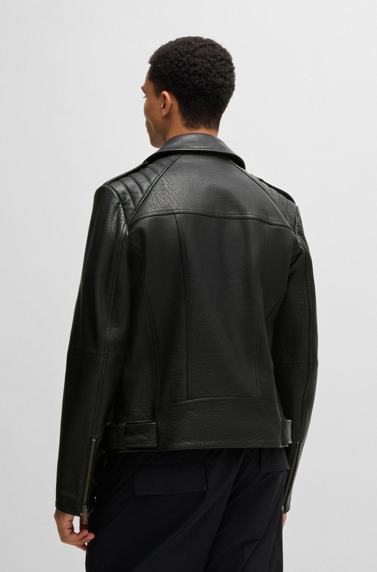 BUFFALO-LEATHER JACKET WITH CONTRAST LINING - 4