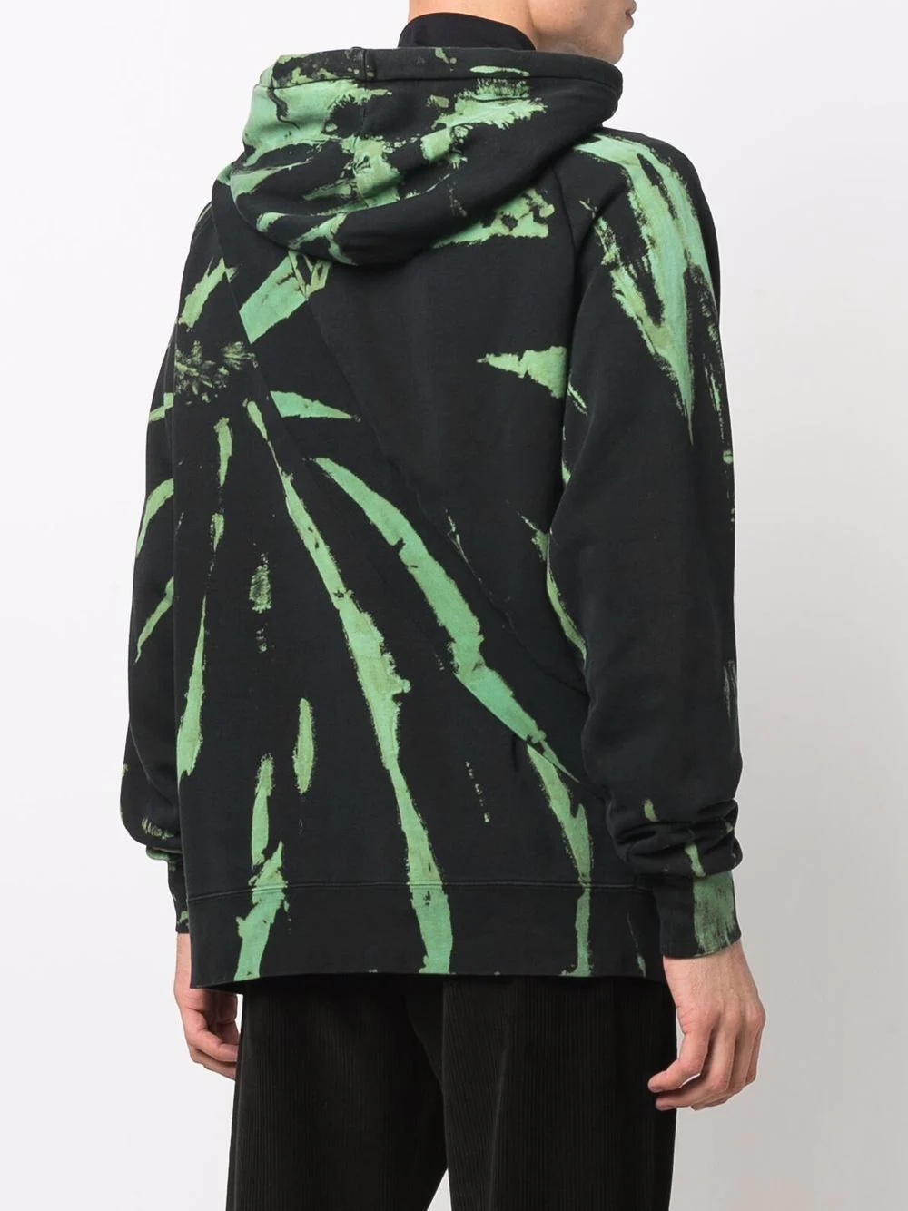 tie dye layered look hoodie - 4