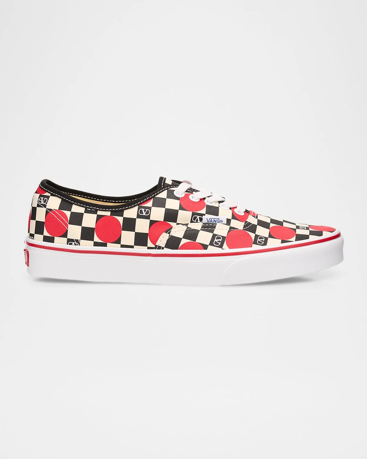 x Vans Men's Authentic Checkerboard Canvas Low-Top Sneakers - 1