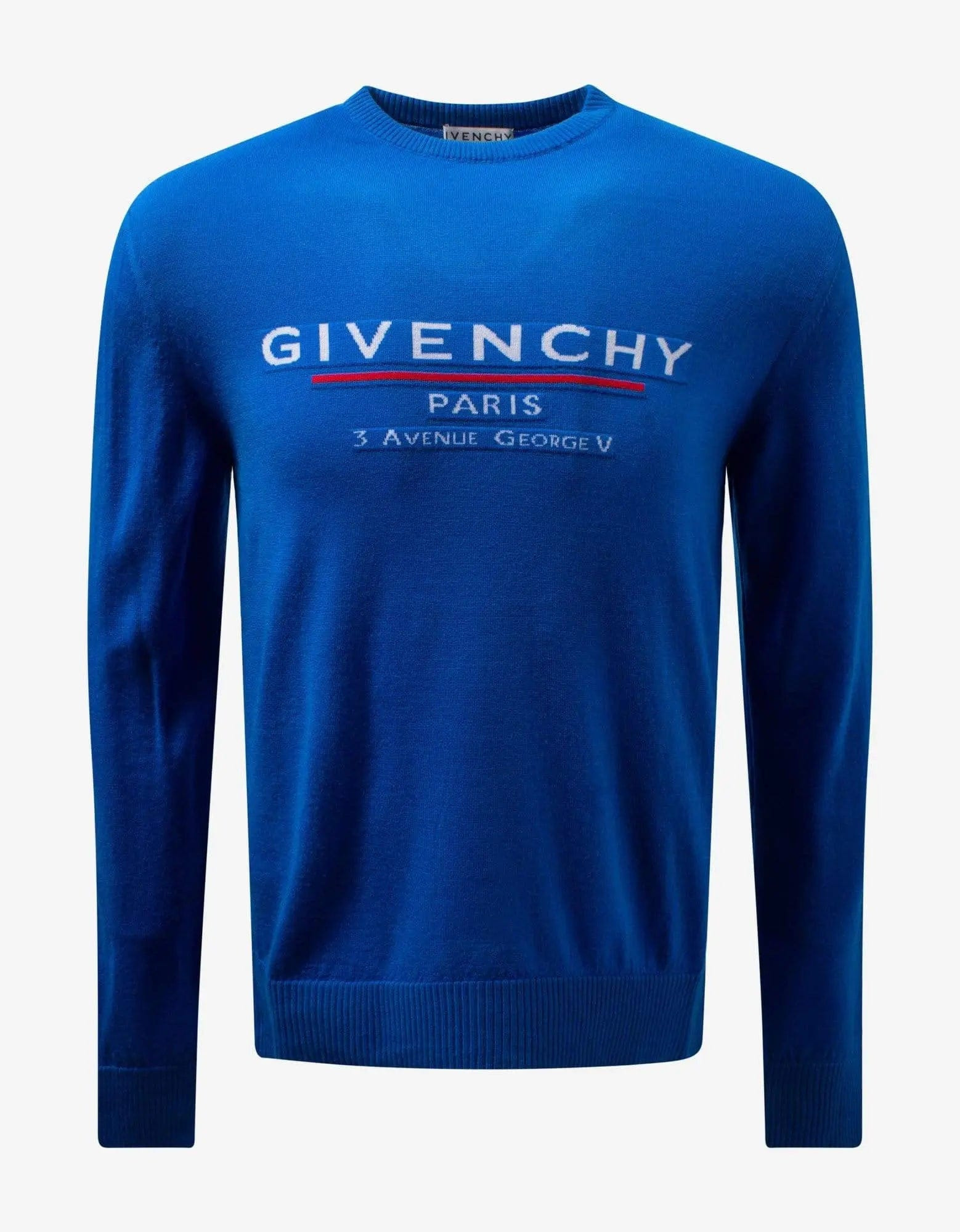 Givenchy Blue Logo Label Sweater - 1