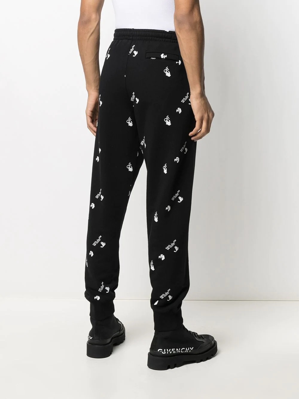 all-over logo print track pants - 4