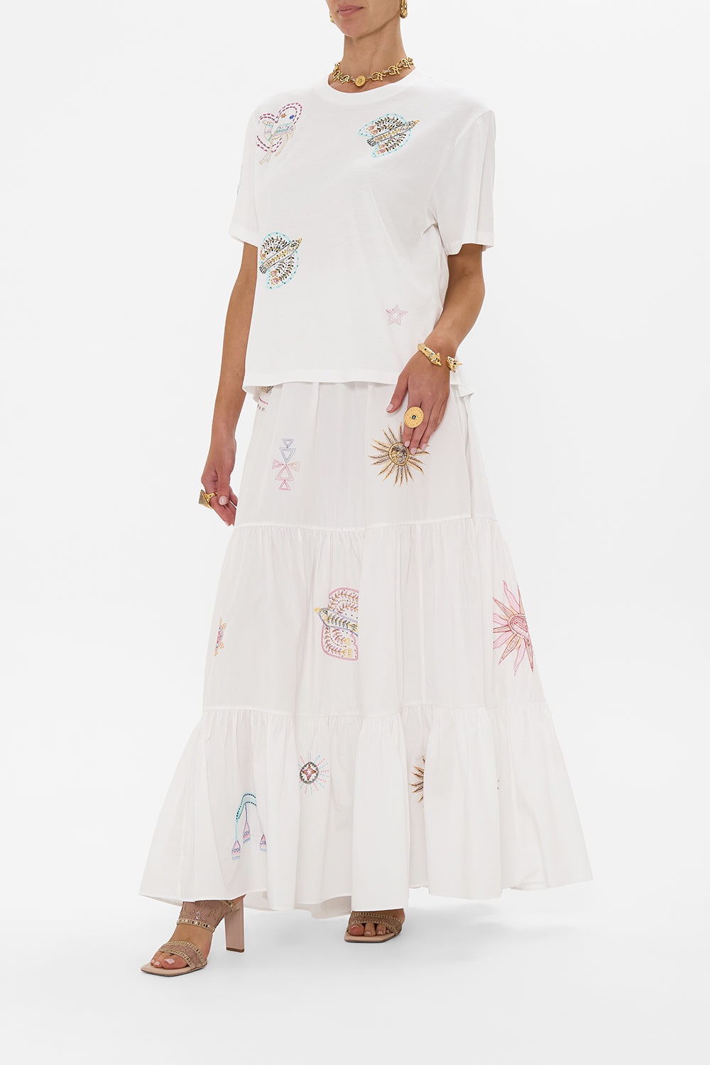 HIGH WAISTED TIERED SKIRT - 4