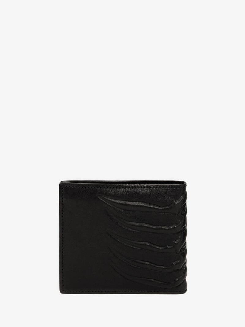 Rib Cage Billfold Wallet in Black 3