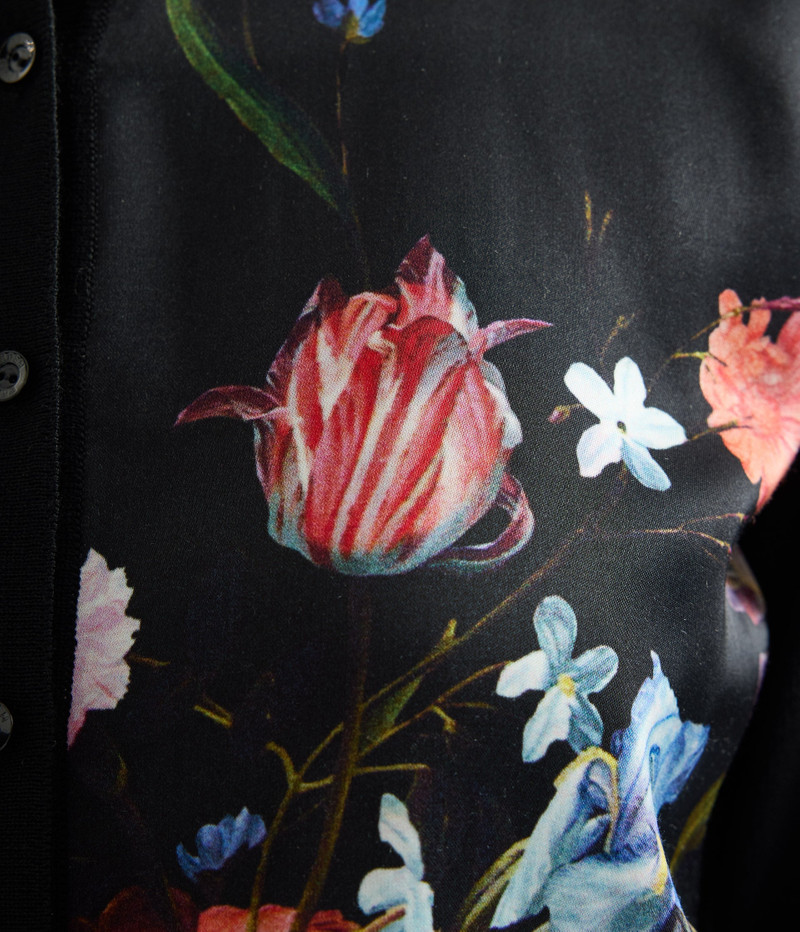 FLORAL PRINT PANEL CROPPED CARDIGAN 5