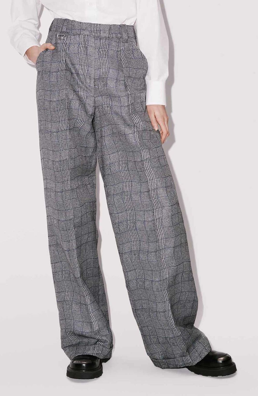 'Wavy Check' suit trousers - 4