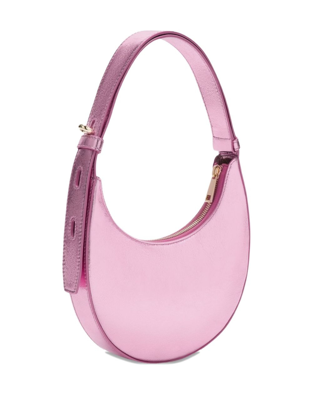 metallic-effect crescent shoulder bag - 2