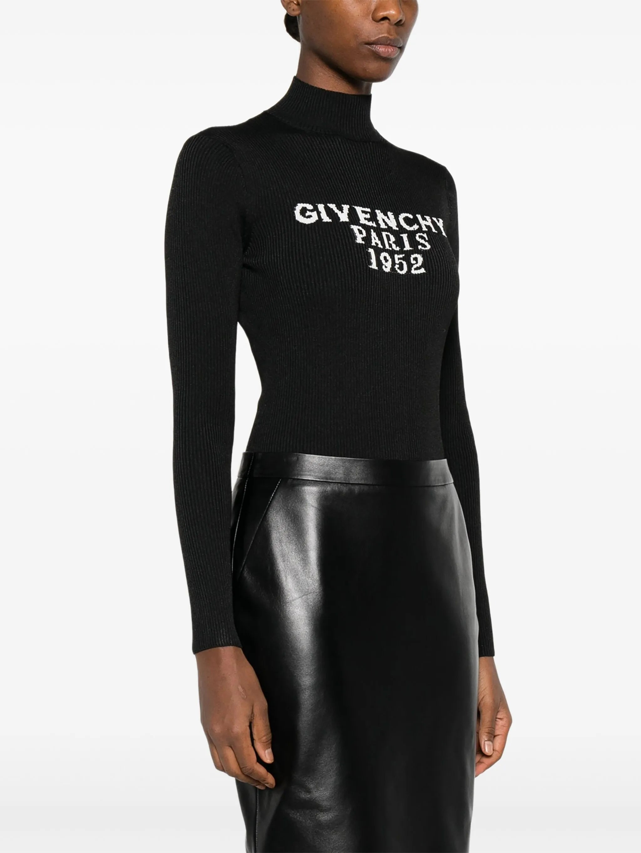 high-neck logo bodysuit - 3