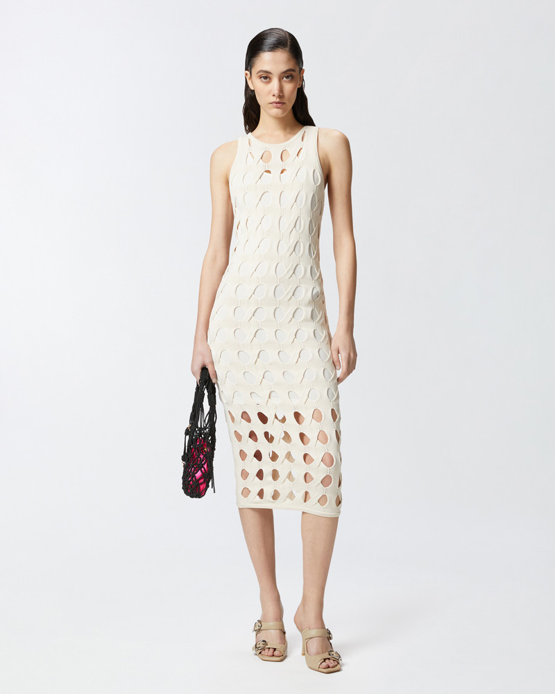 PINKO PERFORATED KNIT MIDI DRESS outlook